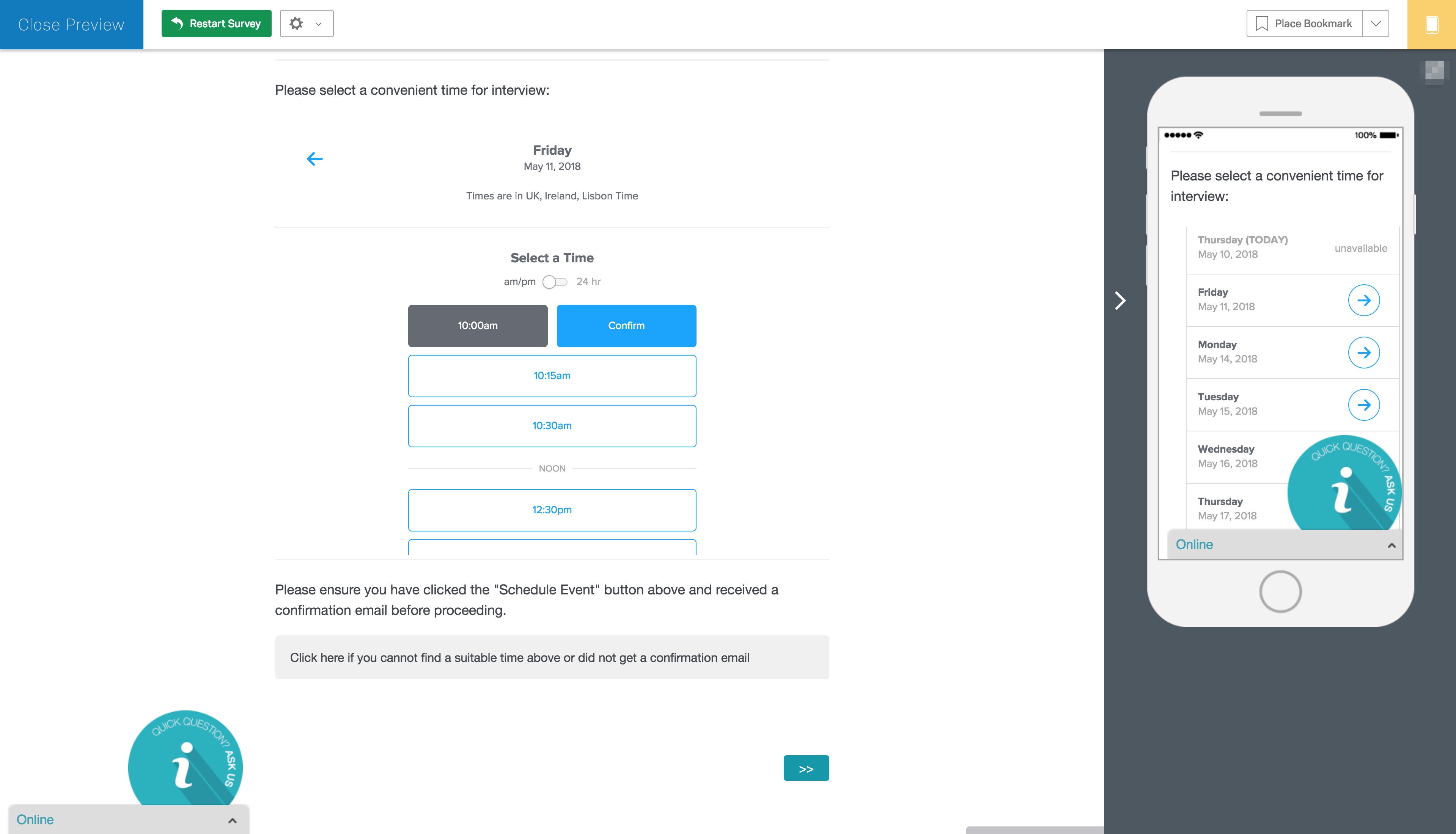 Scheduling solution